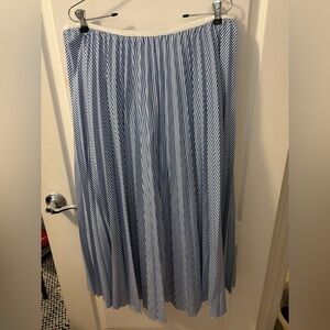JCrew pleated skirt blue and white size 14